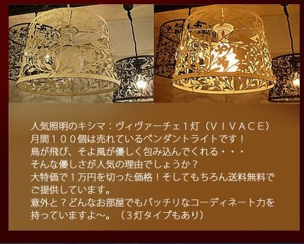 ヴィヴァーチェ（ＶＩＶＡＣＥ）1灯