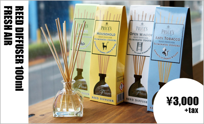 リードディフューザー 100ml（REED DIFFUSER 100ml　FRESH AIR 