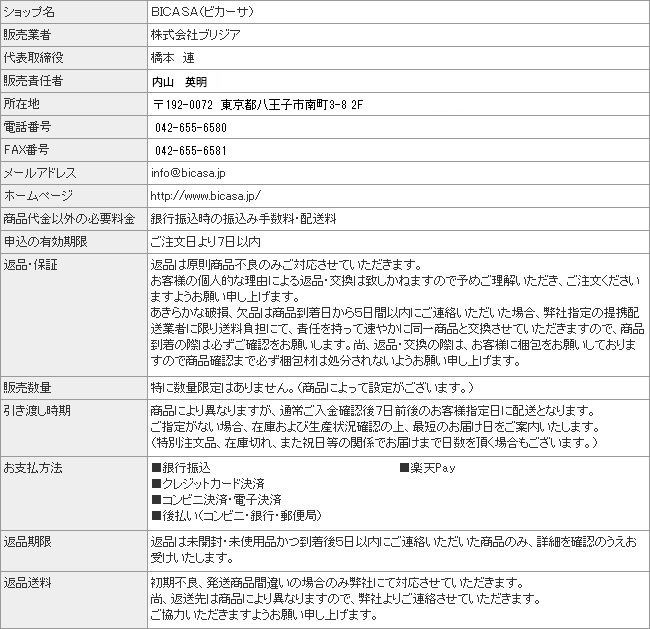 特定商取引に関する法律に基づく表示