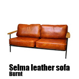 selma leather sofa