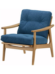 オークフレームソファ 1シーター キノママ