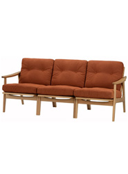 オークフレームソファ 3シーター キノママ