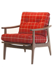 ウォールナットフレームソファ 1シーター