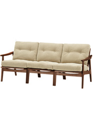 ウォールナットフレームソファ 3シーター